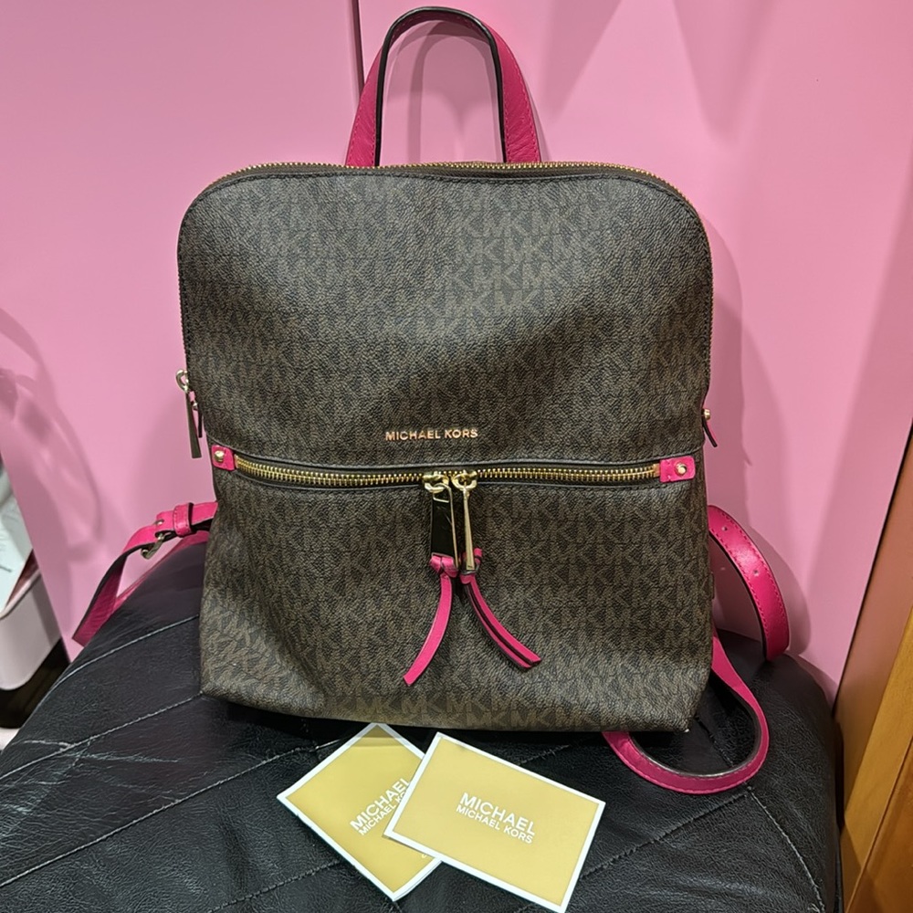 Michael Kors Rhea Medium Slim Logo Backpack